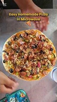Easy homemade pizza in microwave 🍕Soft base, lots of cheese and ready in minutes!