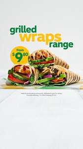 Lunch cravings? That’s a wrap 🌯👏 Taste our Grilled Wrap Range this Summer ☀ | Subway Australia