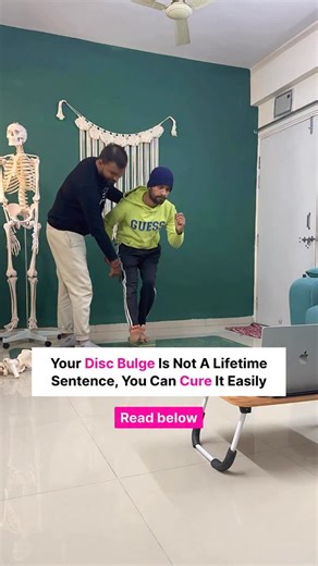 Yoga Therapy | Back Pain | Disc Bulge | Herniation on Instagram: "You’ve probably been told that once you get a disc bulge… you have to “manage it” your whole life. But let me tell you something honest - your disc bulge is not a lifetime sentence. Most people don’t know this, but your spine can heal naturally when the pressure on your nerves is released and your body alignment is corrected. And that healing doesn’t take years - it starts within days. When people come to me, they’re usually scare