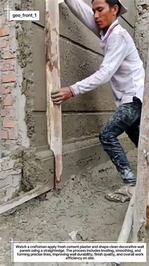 Precision Wall Plastering & Decorative Molding Technique – Pro Masonry Skills in Action