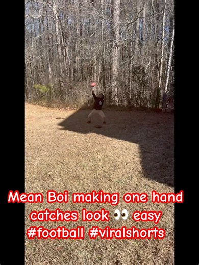 Mean Boi making one hand catches look easy #football #freakathlete #7yearsold