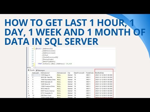 66 How to get last 1 hour, 1 day, 1 week and 1 month of data using sql server