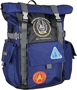 INTIMO Star Trek Starfleet Academy Roll Top Hiking Gym Laptop School Travel Backpack 18"