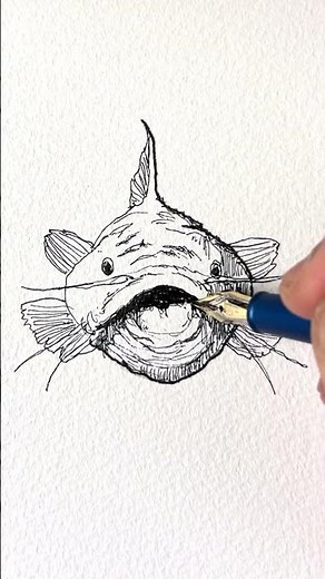 Catfish! #arttutorial #drawing #catfish