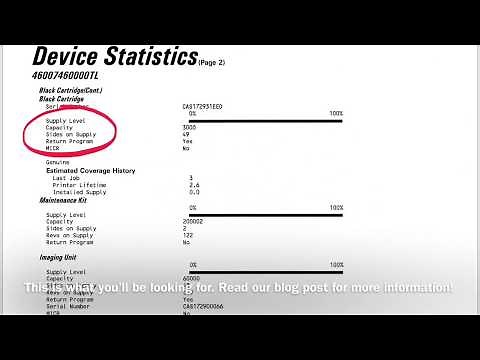 How to Print a Device Statistics on Your Lexmark MS421