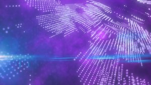 Abstract blue and purple dots glowing energy scientific futuristic hi-tech background. Video 4k, motion design