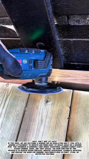 Perfect Edge Sanding with a Multi-Tool | Smart Wood Deck Finishing.