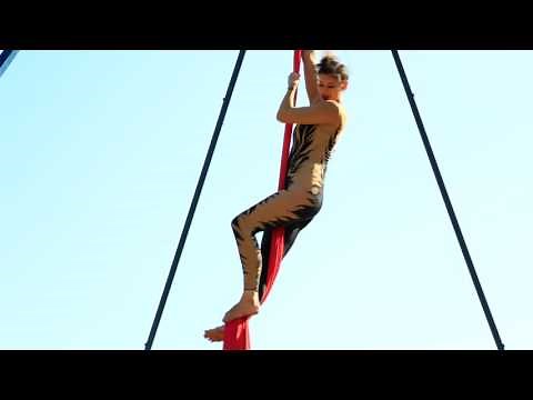 Silk Dancer at Renaissance Pleasure Faire aerial acrobat like Cirque Du Soleil
