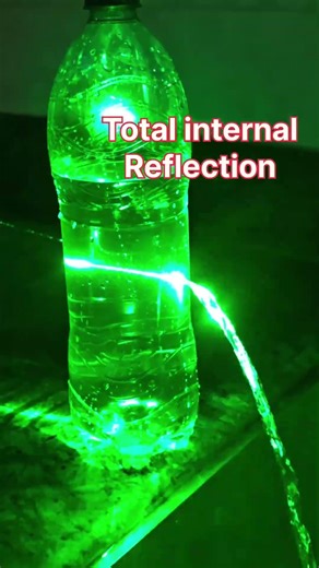 Laser Beam in water stream,Total internal reflection #experiment #science #education #shorts #school
