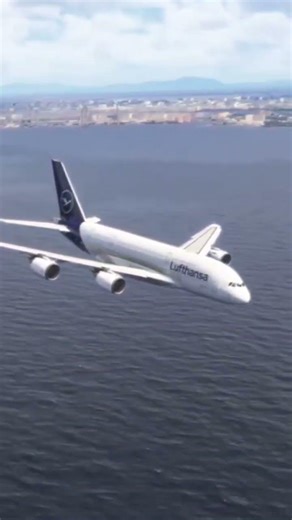 Five Lufthansa Jets in Perfect Formation #aviation #simulation