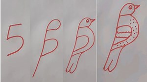 865K views · 6.9K reactions | How to draw a bird from number 5 | Easy bird draw for kids step by step | Kids drawing for school | Easy number drawing #birddraw #kidsdrawing #draw | Priyanka creative guru | Facebook