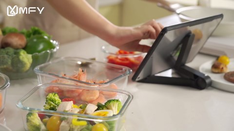 MFY 12-Pack Glass Storage Containers with Lids, Glass Meal Prep Containers Set, Airtight Lunch Containers with Lids, Microwave, Oven, Freezer and Dishwasher Safe, Gray