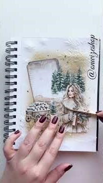 Winter Journaling Tutorial | Cozy Vintage Page with PET Tape