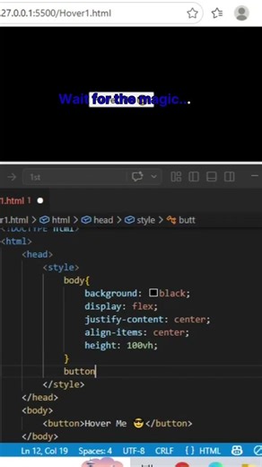 👉 Cool Button Hover Glow Effect 🔥 | HTML CSS Animation #shorts