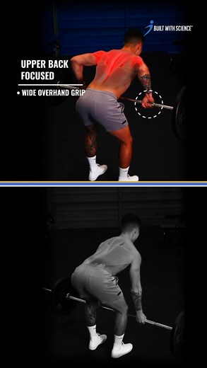 Jeremy Ethier, BKin on Instagram: "Here’s how to do barbell rows to work more of the mid/upper back (for thickness) vs the lats (for width). I personally use the mid/upper back form to build thickness, and then use other exercises to work the lats a little better. But this is still a good option if you’re limited on equipment! 👍👊"