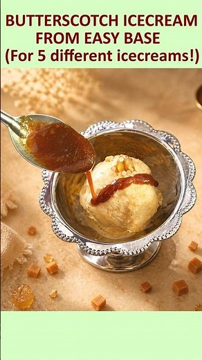 Easy butterscotch ice cream - Summer Special #recipe #ytshorts