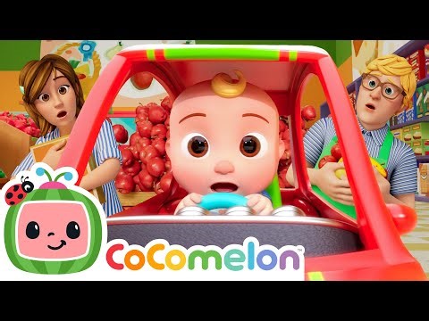 Grocery Store Fruit Chase! Apples & Bananas + Shopping Cart Song! | CoComelon Nursery Rhymes