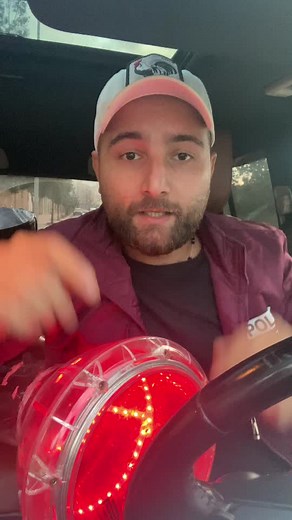 Interactive LED Light Device in Vehicle Showcase