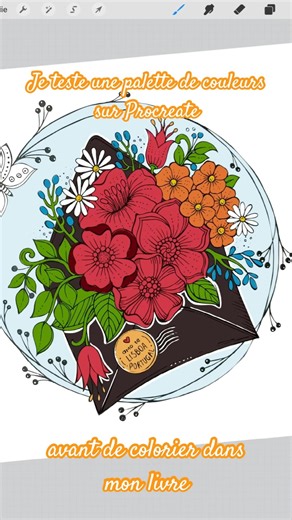 Je teste mes couleurs sur Procreate avant de colorier 🎨