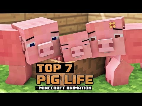 Top 7 Pig Life - Minecraft Animation