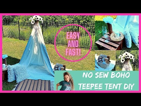 EASY AND FAST DIY TENT FOR KIDS / NO SEW NO TOOLS! / HOW TO MAKE A DIY TEEPEE TENT
