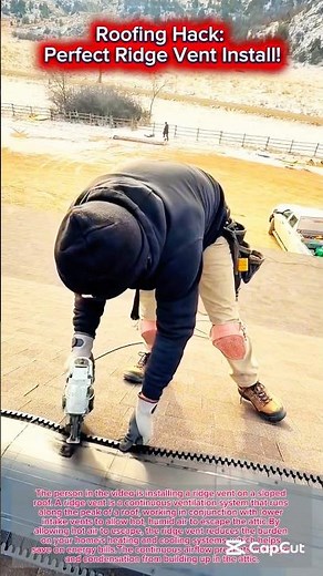 Roofing Hack: Perfect Ridge Vent Install!