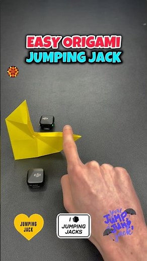 Origami Easy Paper Fidget Toys Jumping Jack Craft Tutorial #papertoy #origami #origamicraft #shorts