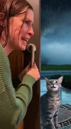 Tornado spinning in the distance