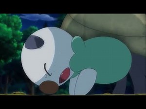Oshawott trains with his new scalchop