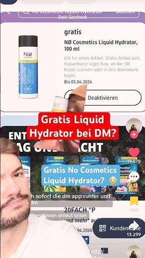 Free products at DM, but do you really get a free liquid hydrator? #dm #drugstore