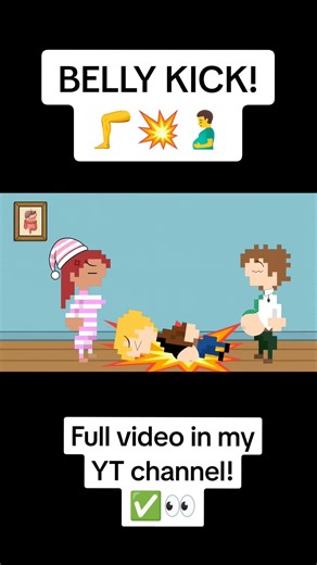 Telling jokes earn you a gut kick! 😳 #belly #animation #food #funny #cartoon #eating #memes #comedy