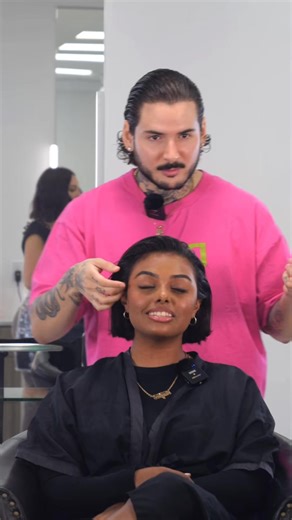 Theres something about a slicked back mini bob 🤩 #mia-002 #migueldoeshair #studiomdh | Jayden White