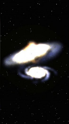 Milky Way and Andromeda Collision Simulation