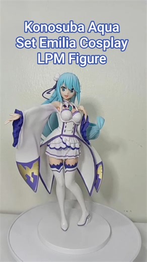 Konosuba God's Blessing on this Wonderful World! Aqua set Emilia Cosplay Version SEGA LPM Figure