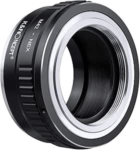 K&F Concept Lens Mount Adapter Compatible with M42 Lens to NEX E-Mount Camera Compatible with Sony Alpha NEX-7 NEX-6 NEX-5N NEX-5 NEX-C3 NEX-3