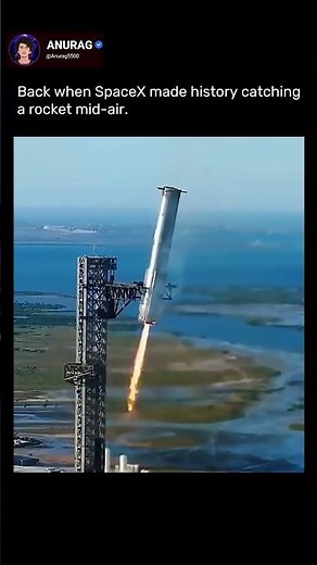 🚀 SpaceX Just Caught a Rocket in Mid-Air! | Starship Booster Landing 🤯🔥 #spacex #elonmusk #mars
