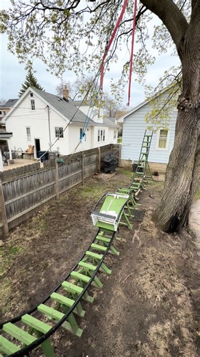 First test run of the backyard roller coaster! (2025) #diy #themepark #themeparks #rollercoasters