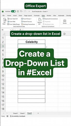 How to Create a Drop-Down List in #Excel