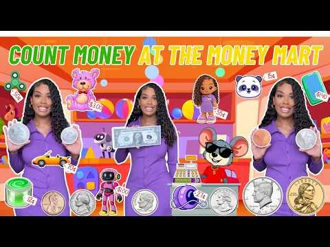 Learn to Count Money at the Money Mart| Ms Houston| U S Coins and Dollar