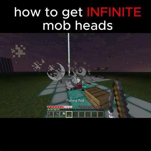 how to get infinite heads #minecraft #funny #creeper #minecraftshorts