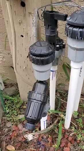 Splice wye filter/pressure regulator under an anti-siphon valve #Shorts