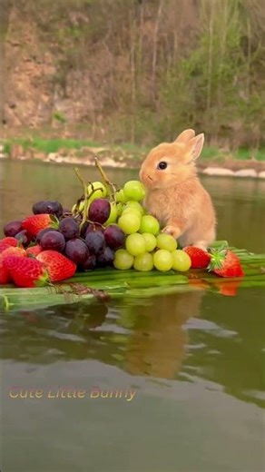 Cute _Little_Bunny eat sweet Grasp #short