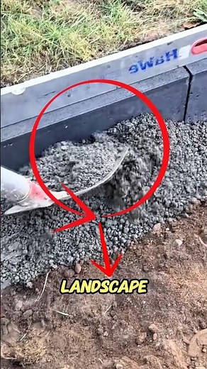 Perfect Landscape Edging Installation — Setting Concrete Garden Border Blocks with Precision.