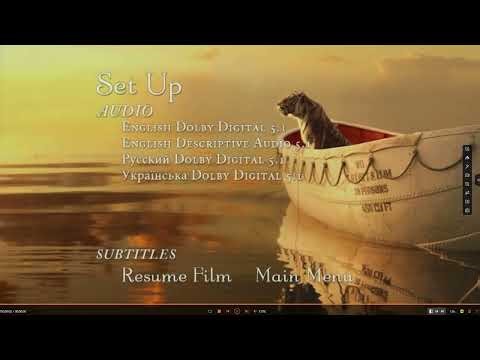 Life of Pi 2013 DVD Menu Walkthrough