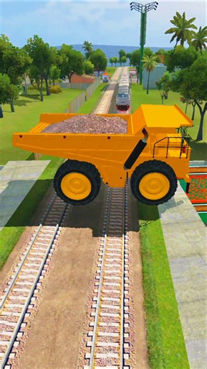 🚄 Train 🆚 Dump Truck 🚛 Indian 🇮🇳 gaming #dumptruck #dumper #dump #truck #truckdriver #trucks #video