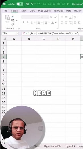 Creating Hyperlinks in Excel with a formula: A Quick Guide #shorts