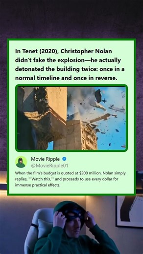 Tenet 2020 Christopher Nolan Exploded the Building Twice Forward and Backward