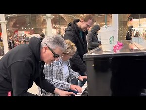 Unexpected Trio Jam At The Station Piano