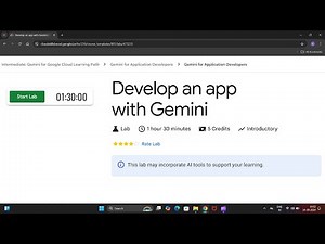 Develop an app with Gemini - Intermediate LAB-1