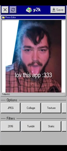 app name : y2k: 2000s photo editor #y2k #2018 #y2kaesthetic #edit